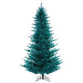 2ft x 20 Inch Aqua Tinsel Artificial Unlit Christmas Tree with Plastic Tree Stand